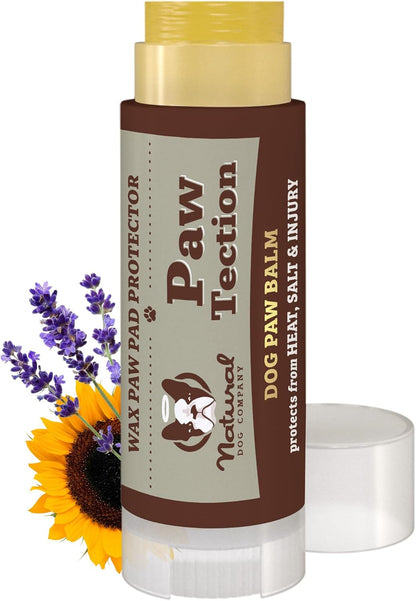 Pawtection Balm - Natural, Safe & Lick-Safe Formula for Hot Pavement, Dry Cracked Paws & Rough Terrain - 0.15 Oz Stick