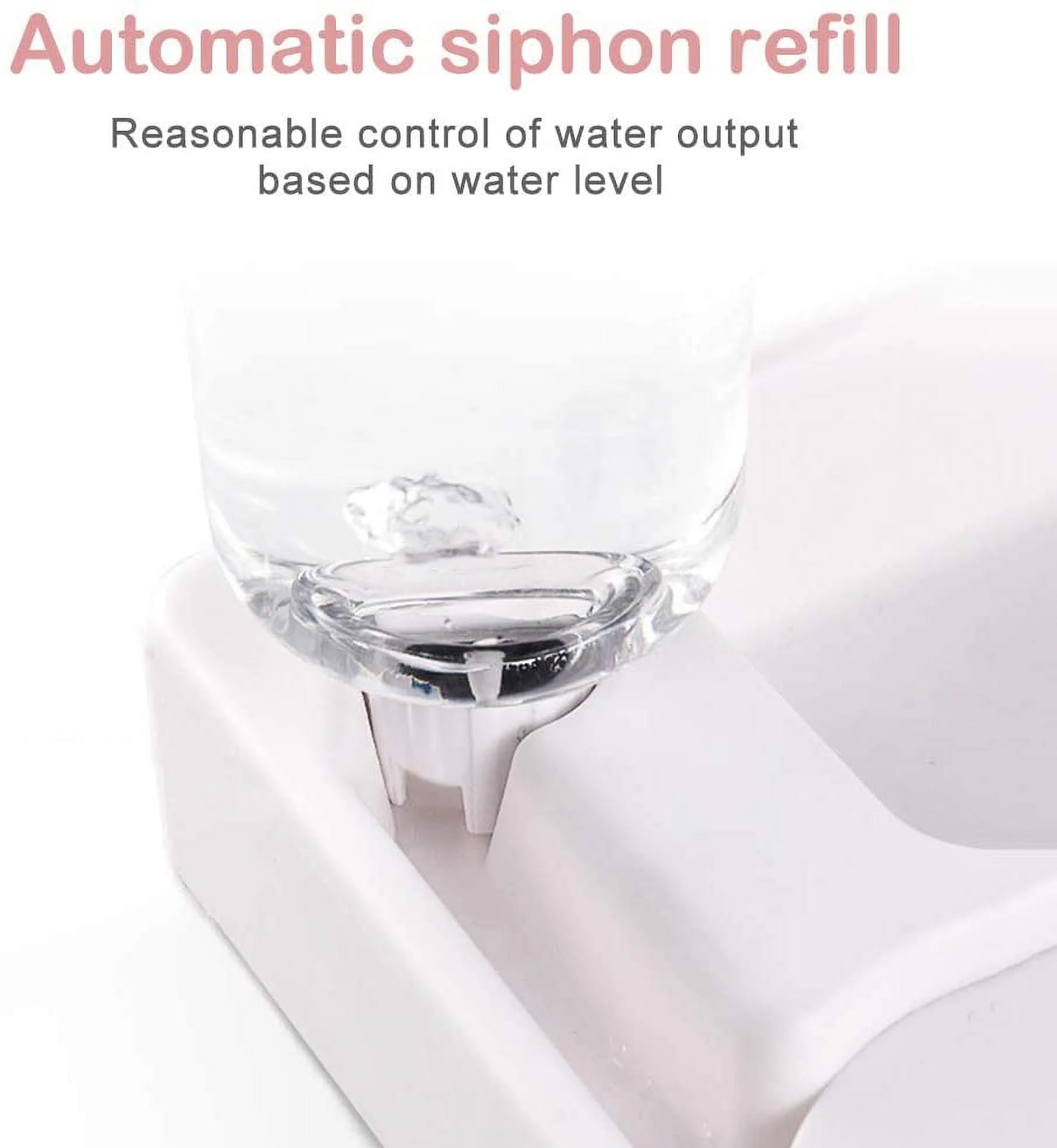 Automatic Pet Water Dispenser and Food Bowl for Cats and Dogs - Easy to Clean PP Design