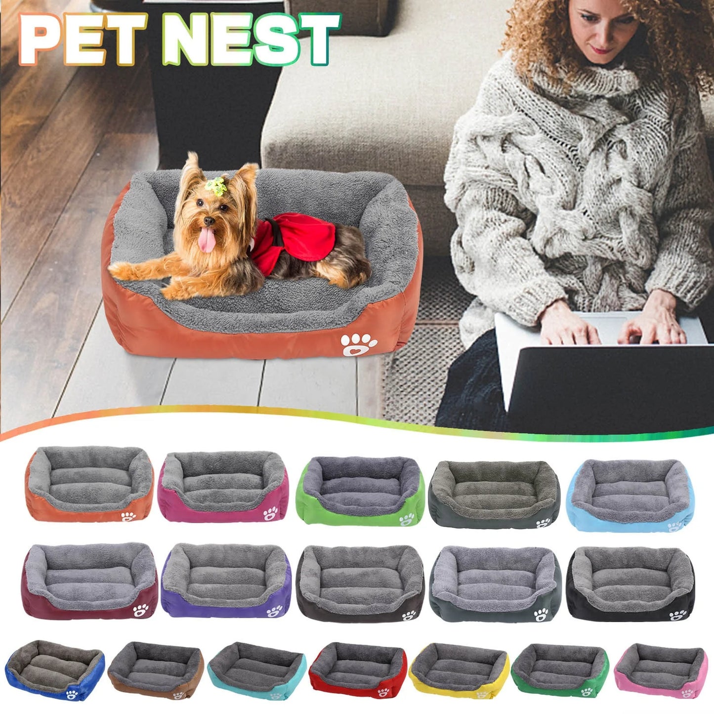 Small Dog Winter Warmth Pet Bed - Cozy Sleeping Solution for Your Pet