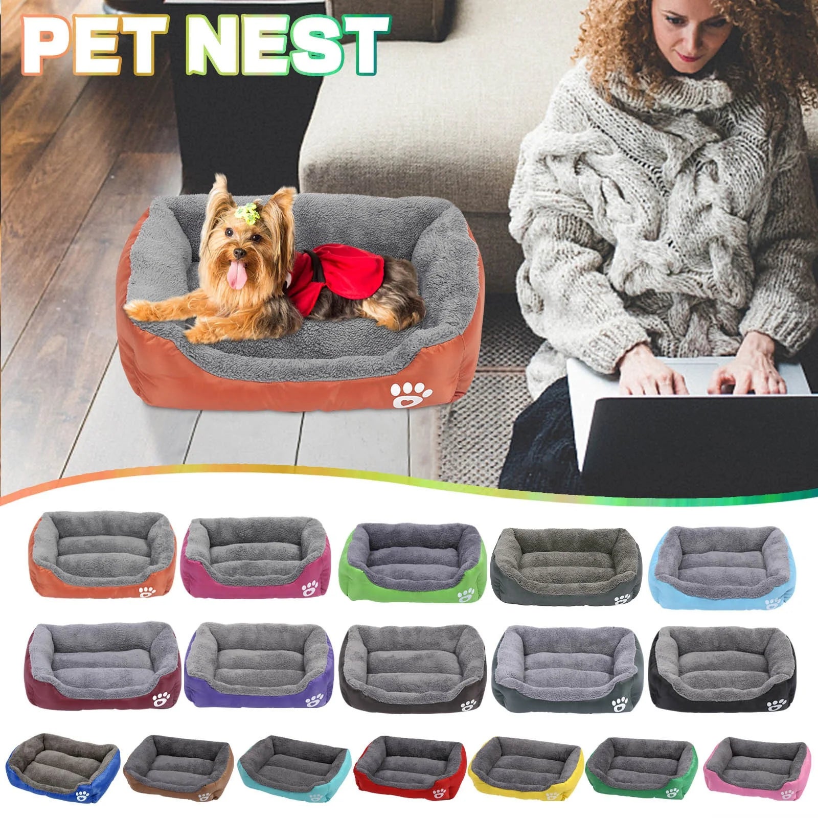Small Dog Winter Warmth Pet Bed - Cozy Sleeping Solution for Your Pet