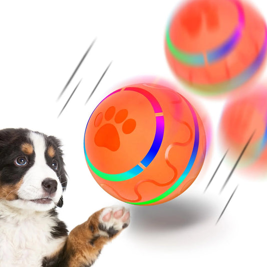 Interactive LED Rolling Ball for Dogs - Durable, Motion-Activated, USB Rechargeable Toy for Small to Medium Breeds, BPA-Free