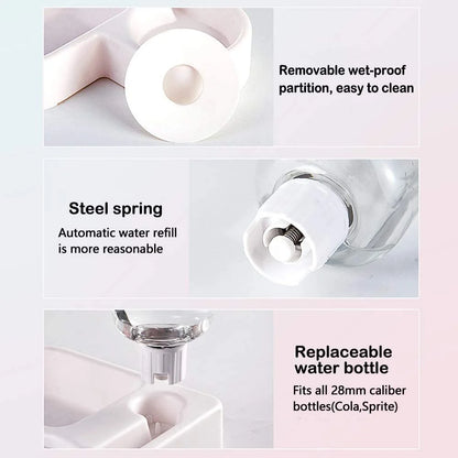 Automatic Pet Water Dispenser and Food Bowl for Cats and Dogs - Easy to Clean PP Design